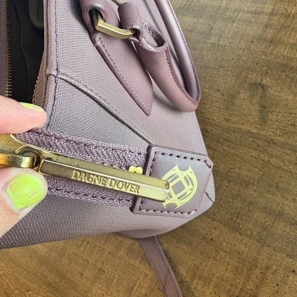 Dagne Dover Midi Tote Light Purple with gold accents cl - Picture 7 of 16